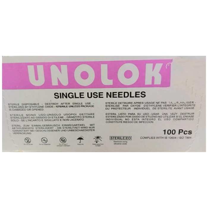 Unolok Disposable Needle Single Use (18-26)Gm : Assorted