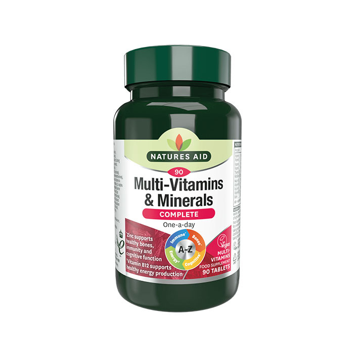 Natures Aid Complete MultiVitamin & Minerals 90 Tablets Life