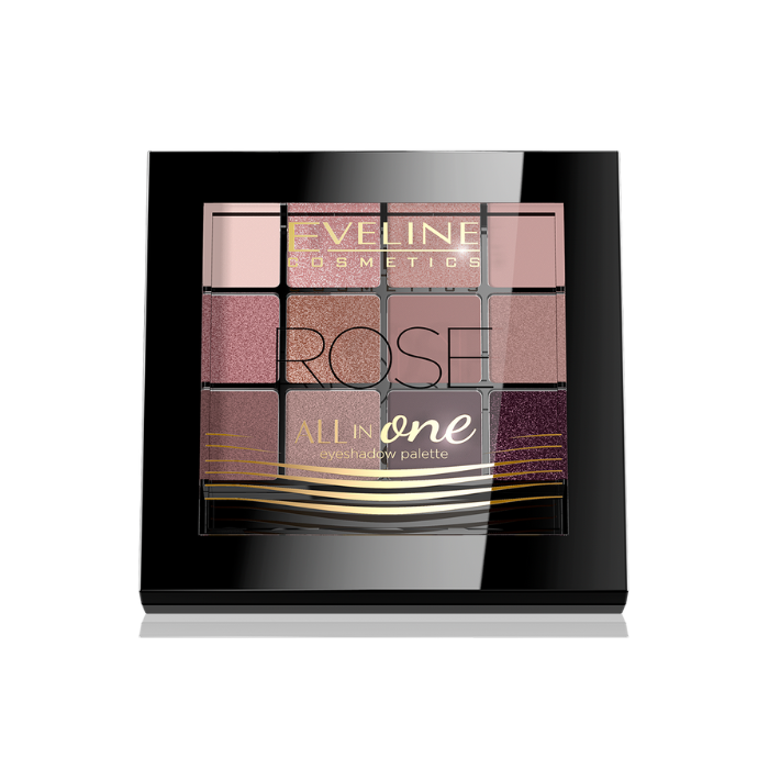 Eveline Eyeshadow Palette All In One 12 Colors Rose