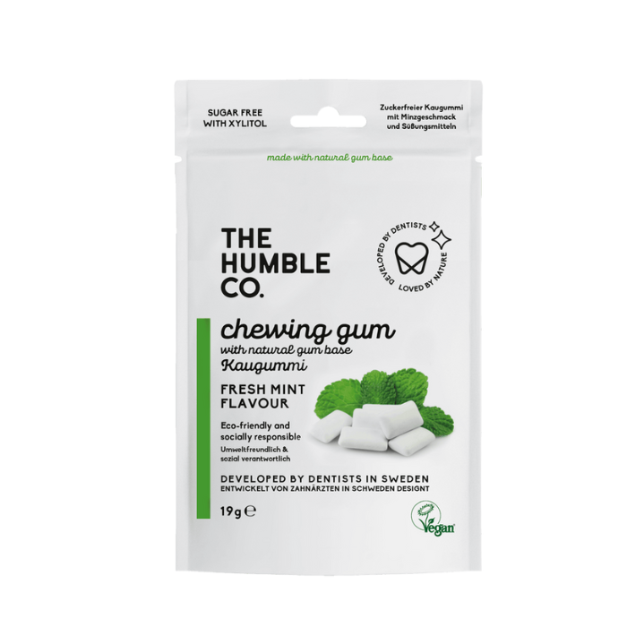 The Humble Co Natural Chewing Gum-Fresh Mint 19g 30's