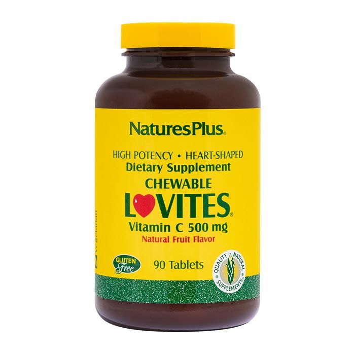 Natures Plus Lovites Chewable Vitamin C 500 mg 90 Tablets