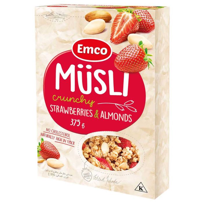 Buy Emco Crunchy Musli With Strawberries And Almonds 375 g online at