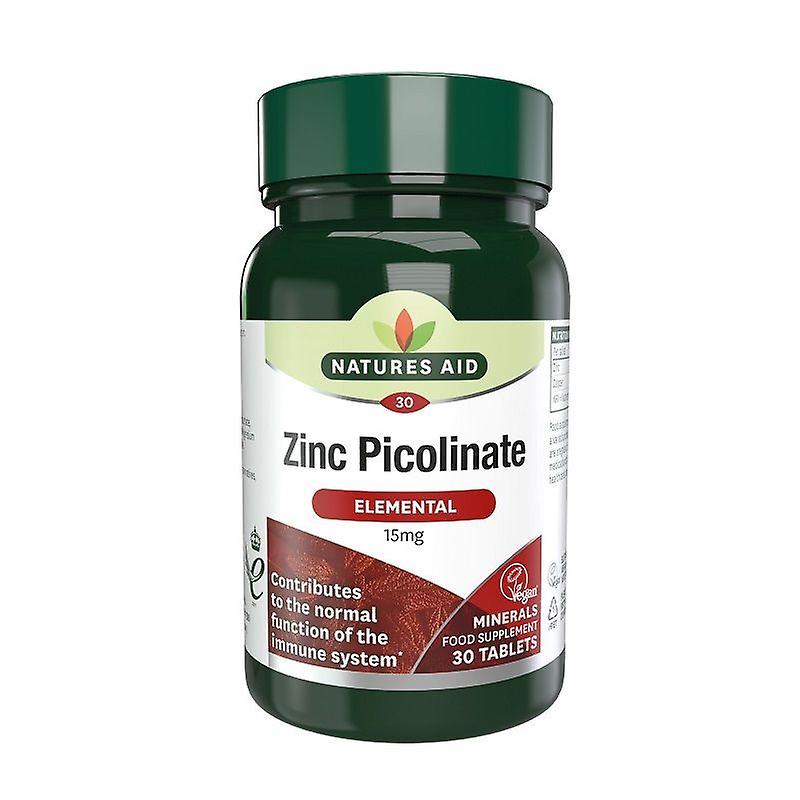 Natures Aid Zinc Picolinate 15mg Elemental Tablets 30's
