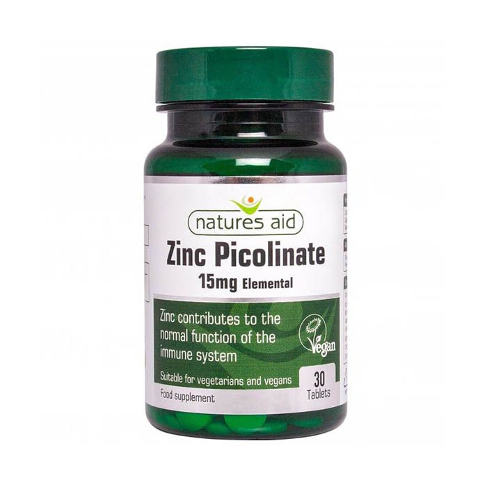 Buy Natures Aid Zinc Picolinate 15 Mg Elemental Tablets 30's Life