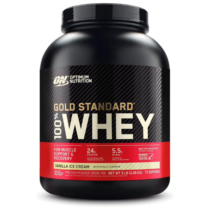 Optimum Nutrition 100% Gold Standard  Whey  Vanilla Ice Cream 5lb