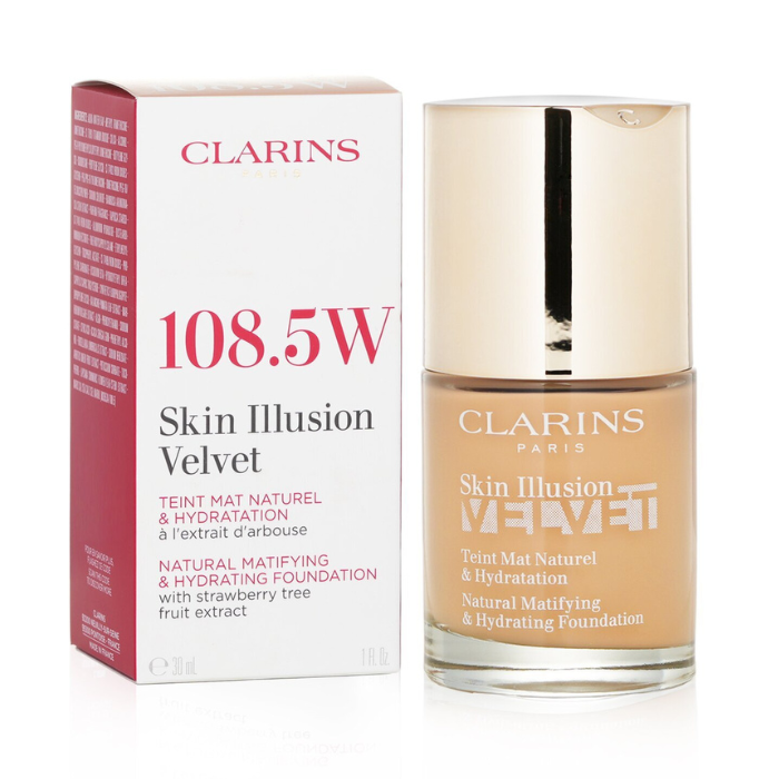 Clarins Skin Illusion Velvet Foundation No. 108.5W 30ml