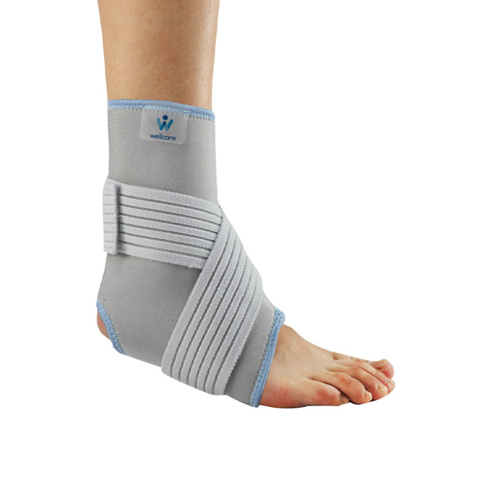Wellcare Ankle Brace with Strap Large -Adjustable Support for Sprains, Sports Injuries, Swelling & Ankle Pain Relief