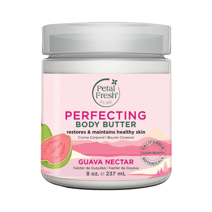 Petal Fresh Pure Guava Nectar Body Butter, Ultra-Hydrating Moisturizer with Tropical Guava Extract for Glowing Skin 8 oz