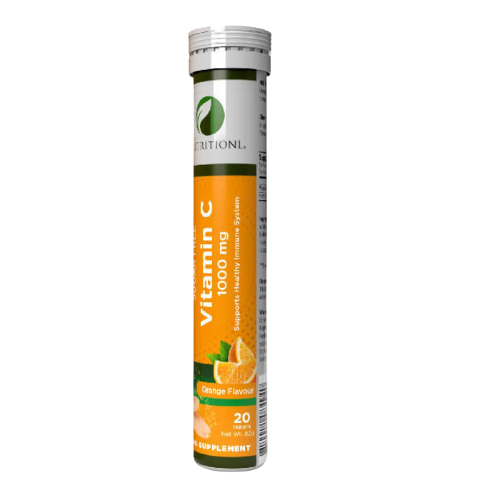 Nutritionl Vitamin C 1000 mg Orange Flavour Effervescent 20 Tablets