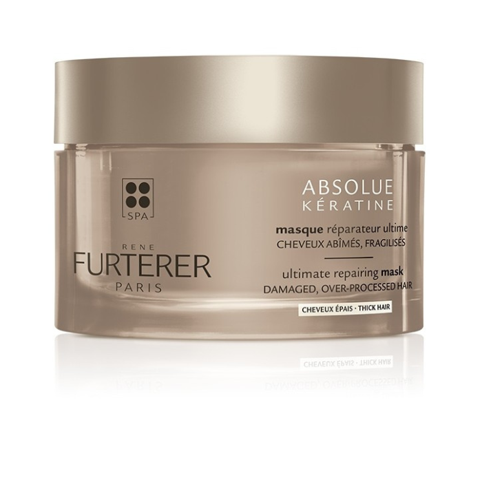 Rene Furterer Absolue Keratine Repairing Mask– Intensive Repair Mask for Damaged, Brittle & Over-Processed Hair 200ml
