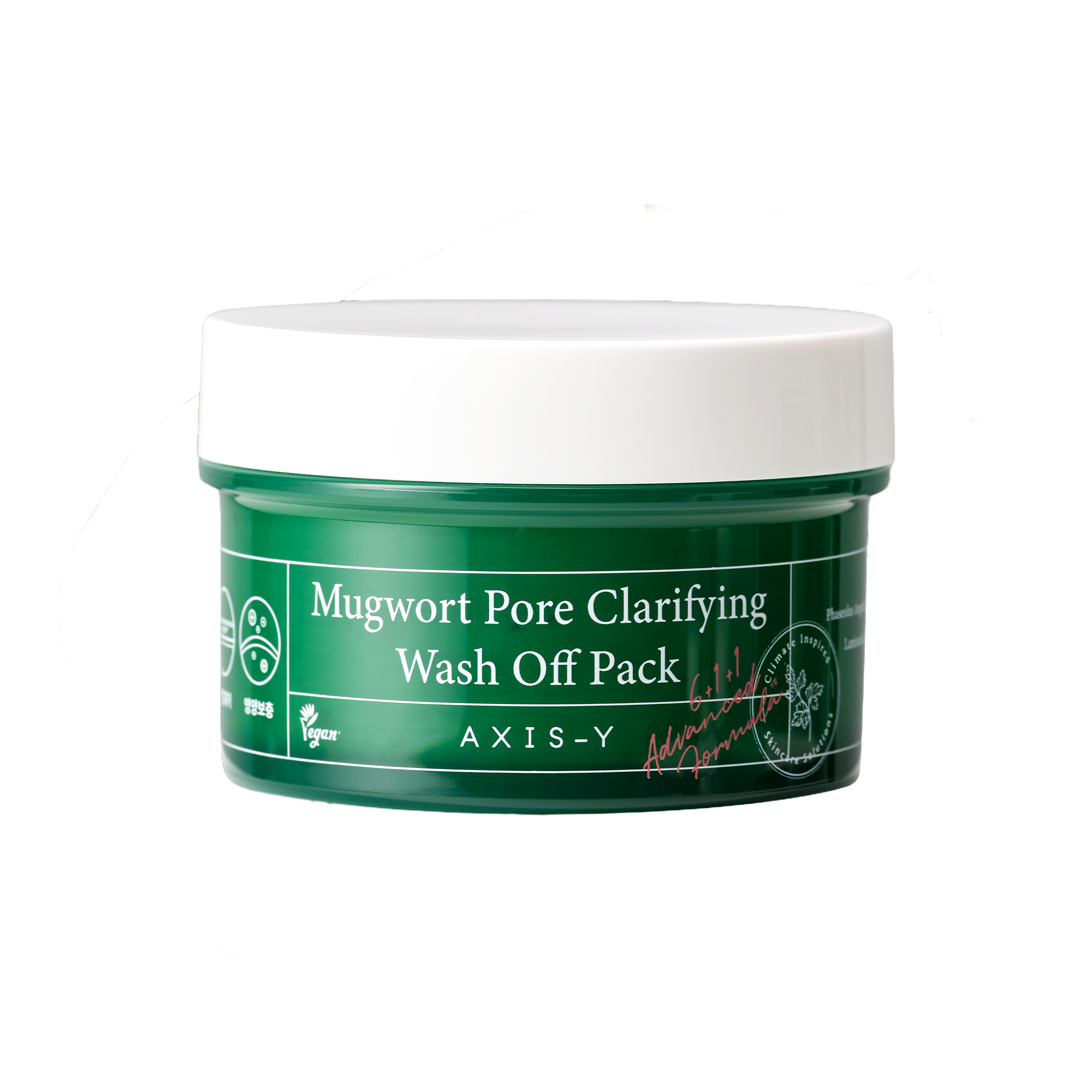Axis-Y Mugwort Pore Clarifying Wash Off Pack - Detox Clay Mask for Pores, Acne, and Sensitive Skin Care 100ml