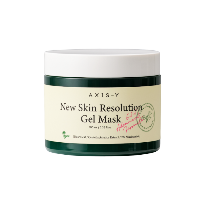 Axis-Y New Skin Resolution Gel Mask – Brightening & Soothing Mask with Heartleaf & Niacinamide for Glowing Skin 100ml