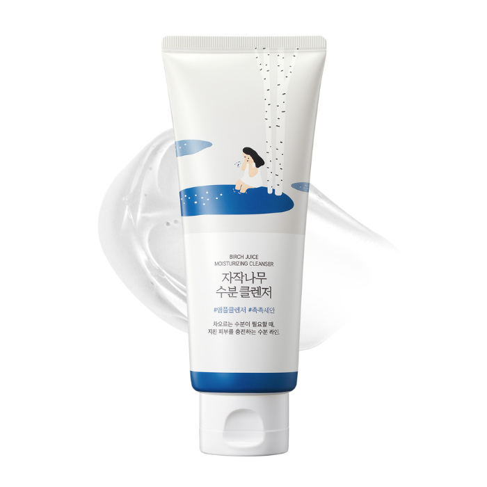 Round Lab Birch Juice Moisturizing Cleanser- Gentle Hydrating Foam Cleanser with Birch Sap for Sensitive Skin 150ML