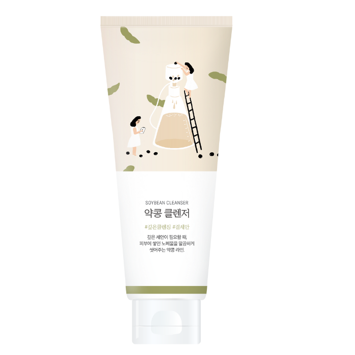 Round Lab Soybean Cleanser -Creamy Low pH Foam Cleanser with Fermented Soybean Extract for Hydrated, Healthy Skin 150ml