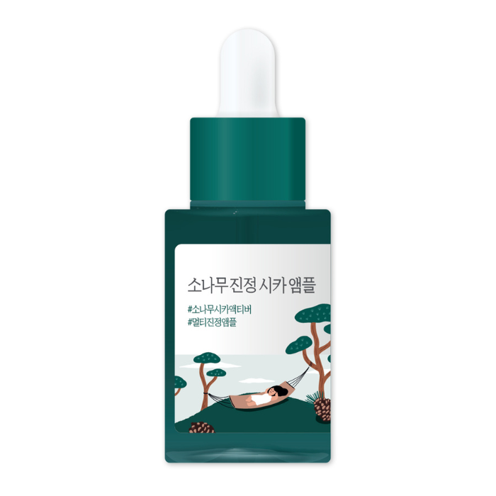 Round Lab Pine Calming Cica Ampoule - Soothing Serum with Cica & Pine Leaf Extract for Redness Relief and Skin Barrier Repair 30 ml