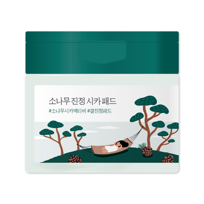 Round Lab Pine Calming Cica Pad – Soothing Toner Pads with Cica & Pine Leaf for Redness Relief and Skin Barrier Repair 50s pads /195 ml