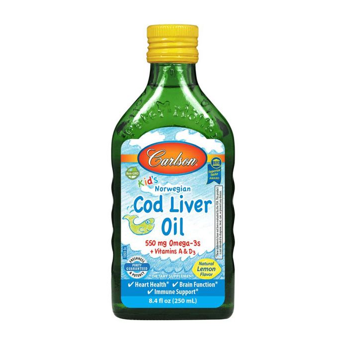 Carlson Kids Cod Liver Oil Lemon 250ml