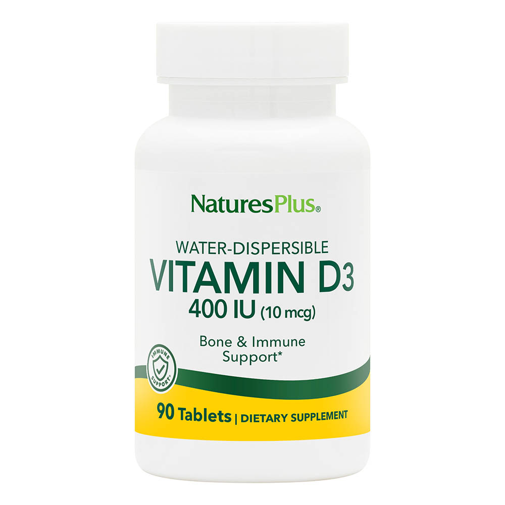 Natures Plus Vitamin D 400 IU Water Dispersible 90's Tablets