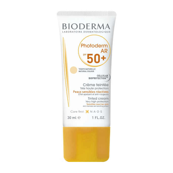 Bioderma Photoderm AR (SPF 50+) Anti-Redness Tinted Sunscreen for Sensitive, Rosacea-Prone Skin 30ml