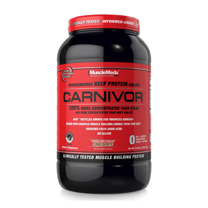Muscle Meds Carnivor Beef Protein Isolate - Hydrolyzed for Lean Muscle, Chocolate - 2 lbs
