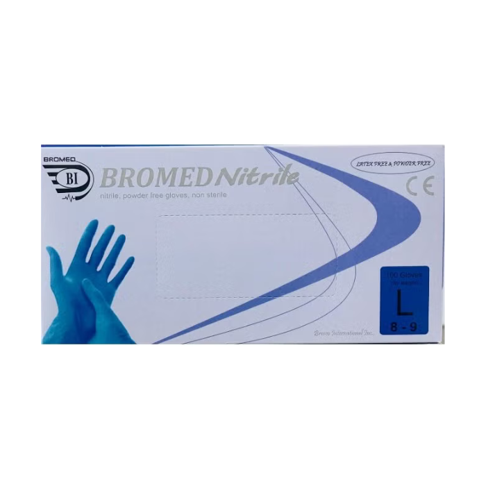 Bromed Gloves Nitrile Powder Free - Large 100's
