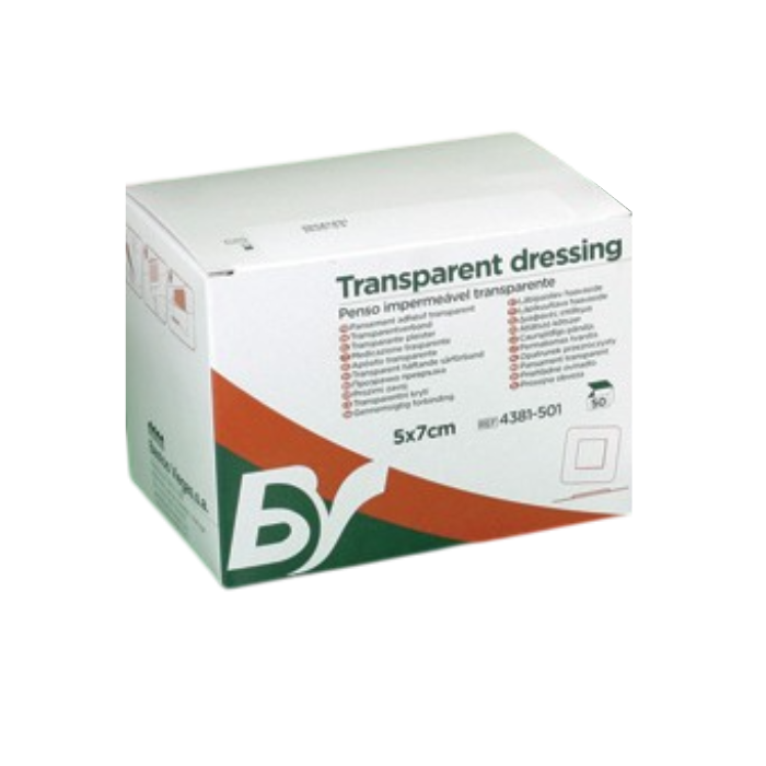 Bastos Viegas Sterile Transparent Dressing with ABSR Pad 7cm x 5cm