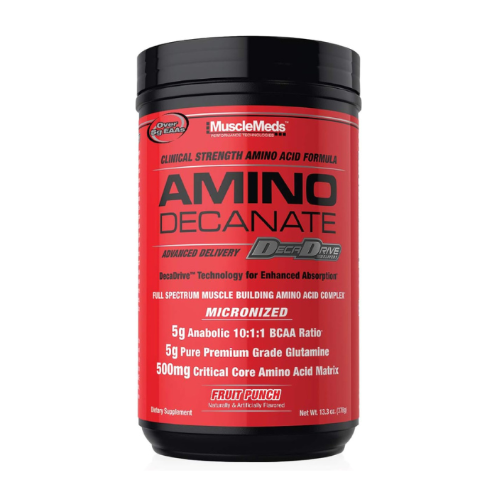 Muscle Meds Amino Decanate, Post Workout Amino Acid Complex, Full Spectrum Recovery - Fruit Punch - 378g