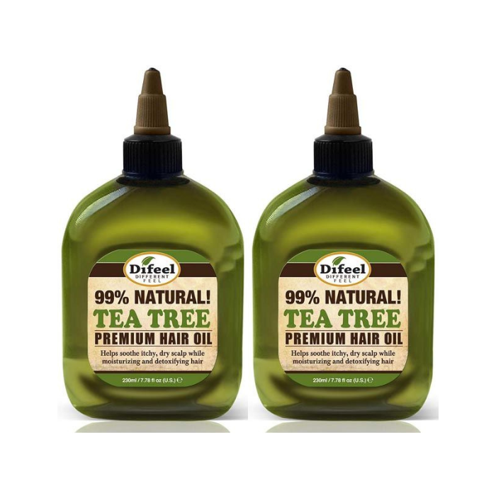 Difeel Premium Natural Hair Oil Tea Tree 75ml Twin Pack