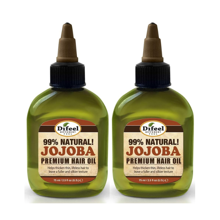 Difeel Premium Natural Hair Oil Jojoba 75ml Twin Pack