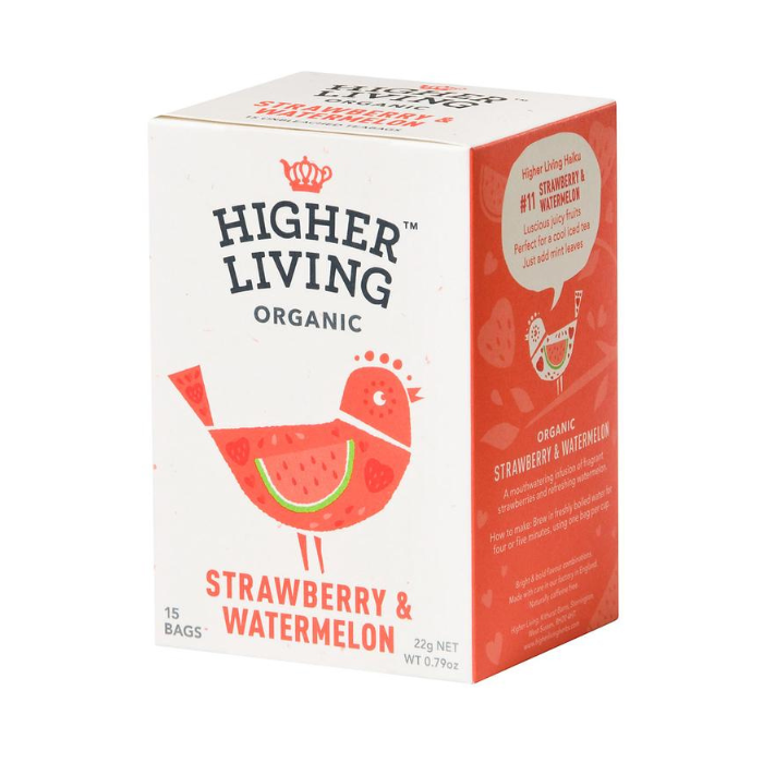Higher Living Strawberry & Watermelon Tea Bags 15's