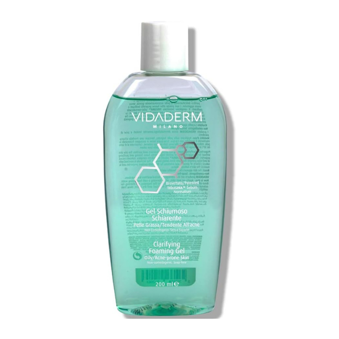 Vidaderm Clarifying Foaming Gel - Deep Cleansing Face Wash for Oily & Acne-Prone Skin, Soap-Free 200ml
