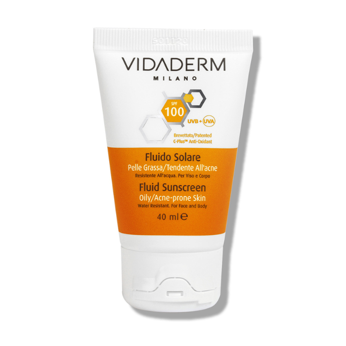 Vidaderm (SPF 100) Fluid Sunscreen – Ultra High UVA/UVB Protection for Sensitive, Sun-Intolerant & Post-Procedural Skin, 40ml