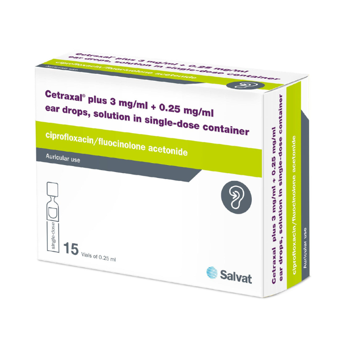 Cetraxal Plus Ear Drops 0.25ml X 15's