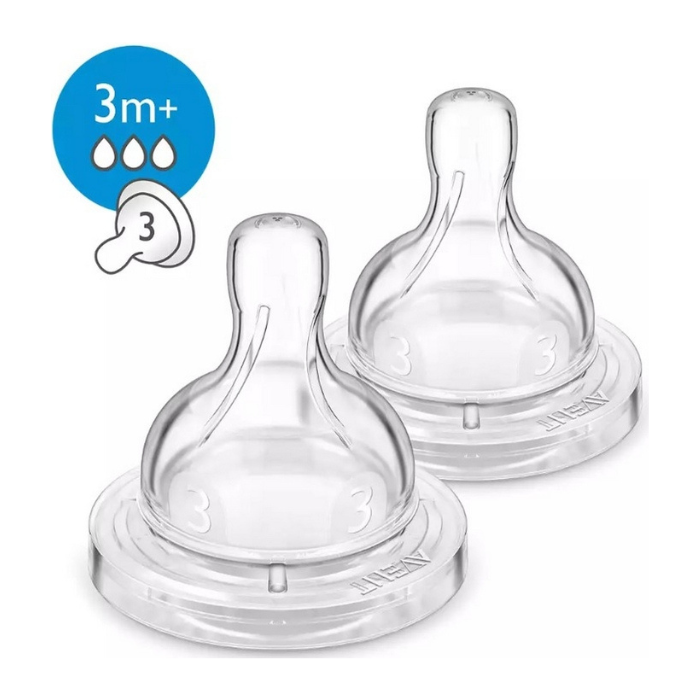 Philips Avent Classic Plus Teats 3 Hole 2s PA008