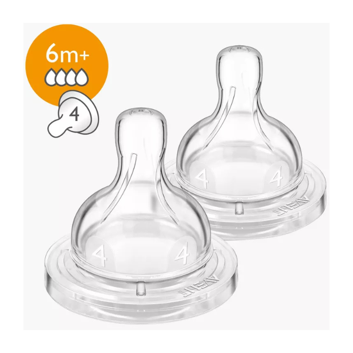 Philips Avent Classic Plus Teats 4 Hole 2s PA009