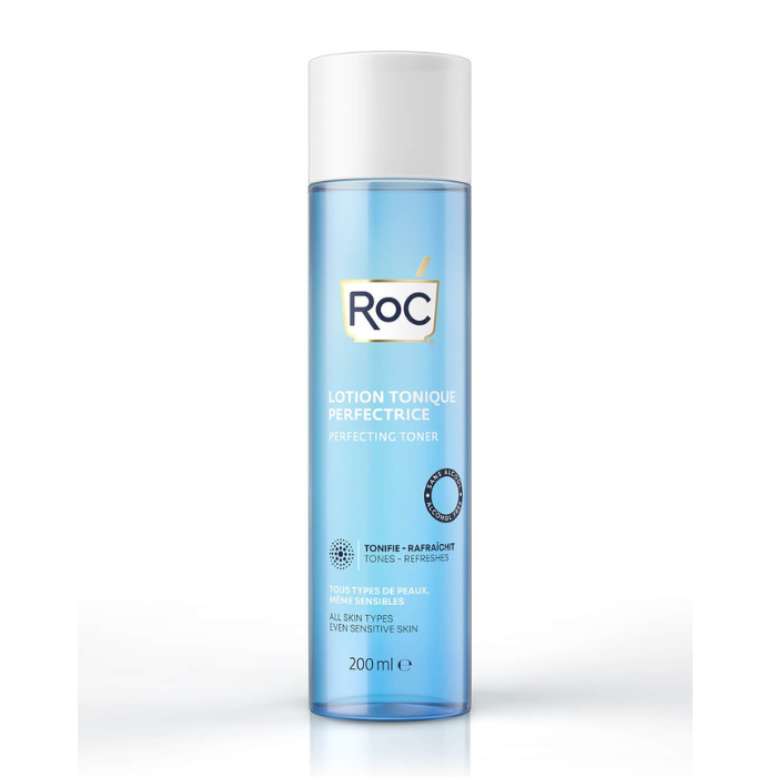 Roc Perfecting Toner, Alcohol-Free Facial Toner for All Skin Types, Unclogs Pores, Tones & Refreshes Skin - 200ml