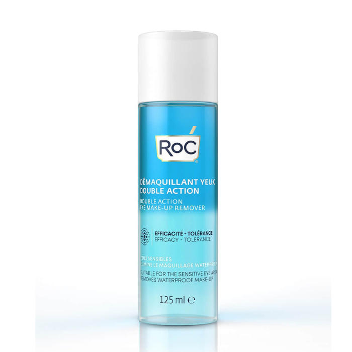 Roc Double Action Eye Makeup Remover for Waterproof & Long-Wear Eye Makeup - 125ml