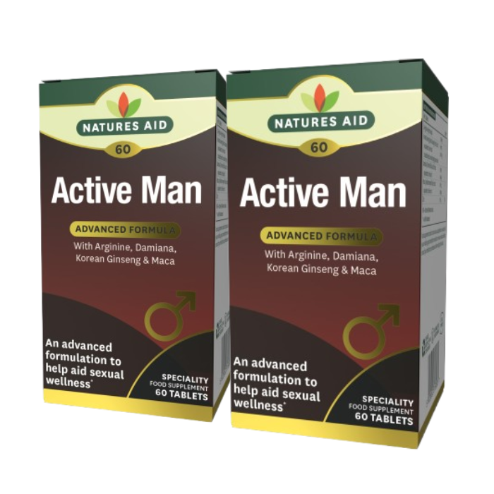 Natures Aid Active Man 60 Tablets Twin Pack