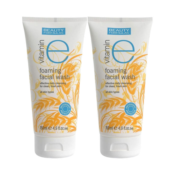 Beauty Formulas Vitamin E Facial Wash 150ml Twin Pack