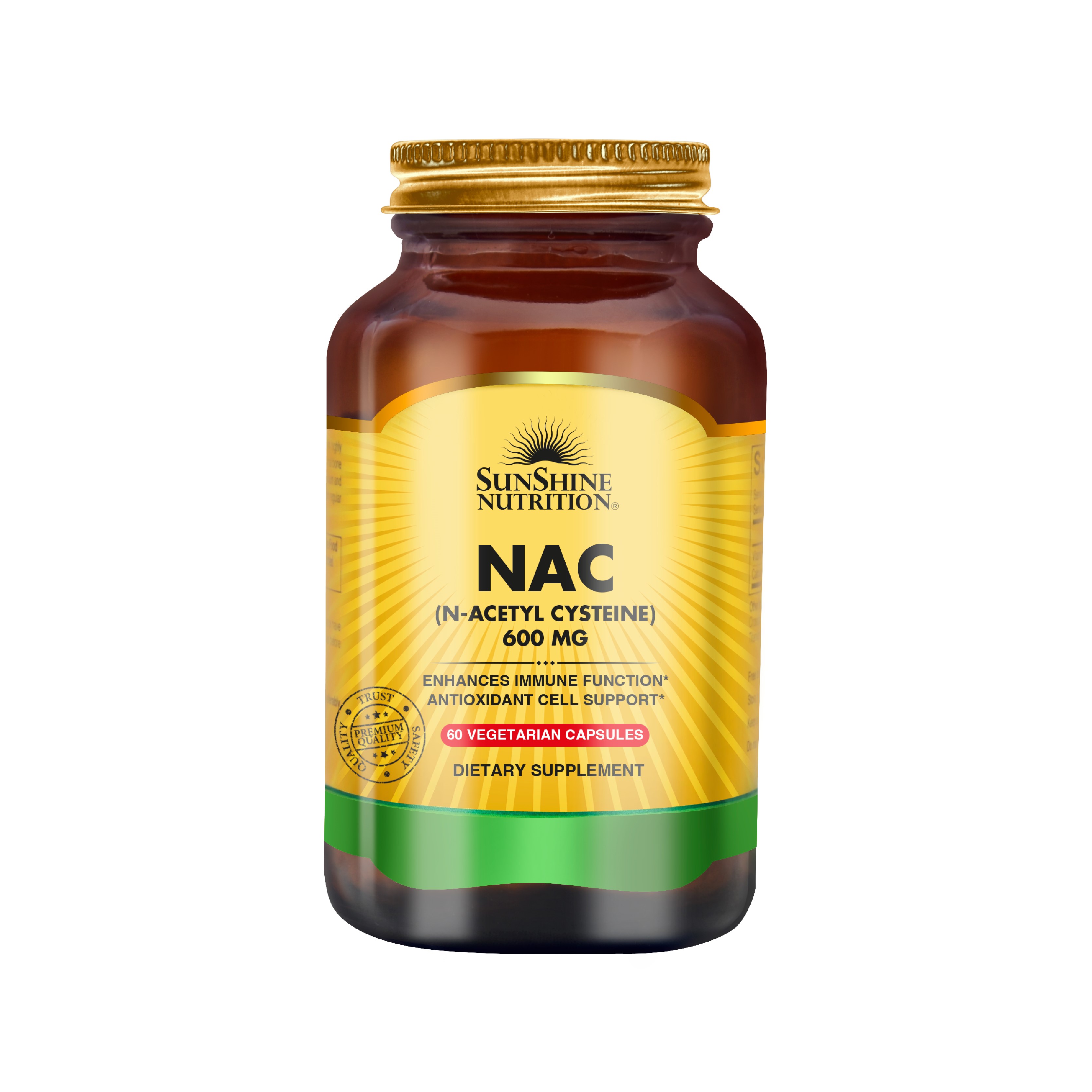 Sunshine Nutrition NAC N-Acetyl 600mg V-Capsules 60s