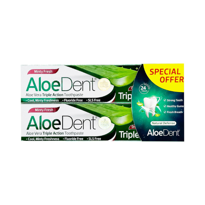 Aloe Dent Aloe Vera Triple Action Toothpaste Twin Pack