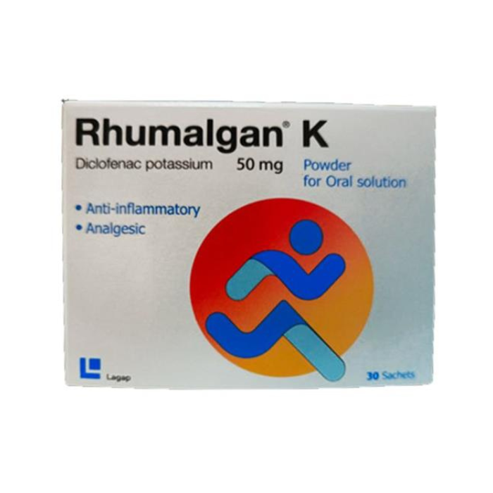 Rhumalgan K 50mg Powder For Oral Solution Sachet 30s