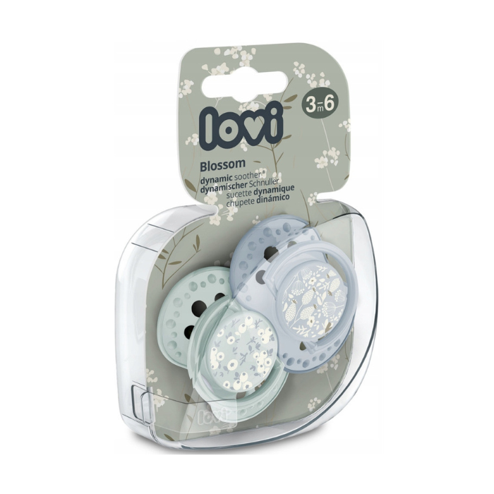 Lovi Dynamic Soother Blossom Boy 3-6M Blue 2s 22/922