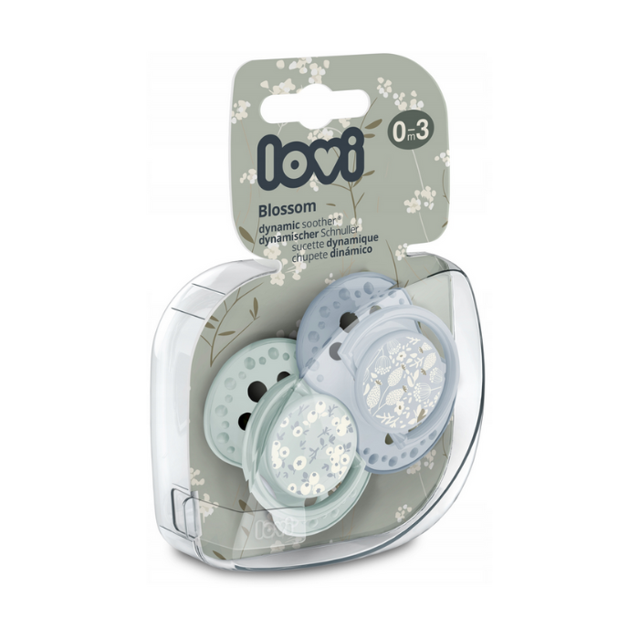 Lovi Dynamic Soother Blossom Boy 0-3M Blue 2s 22/921