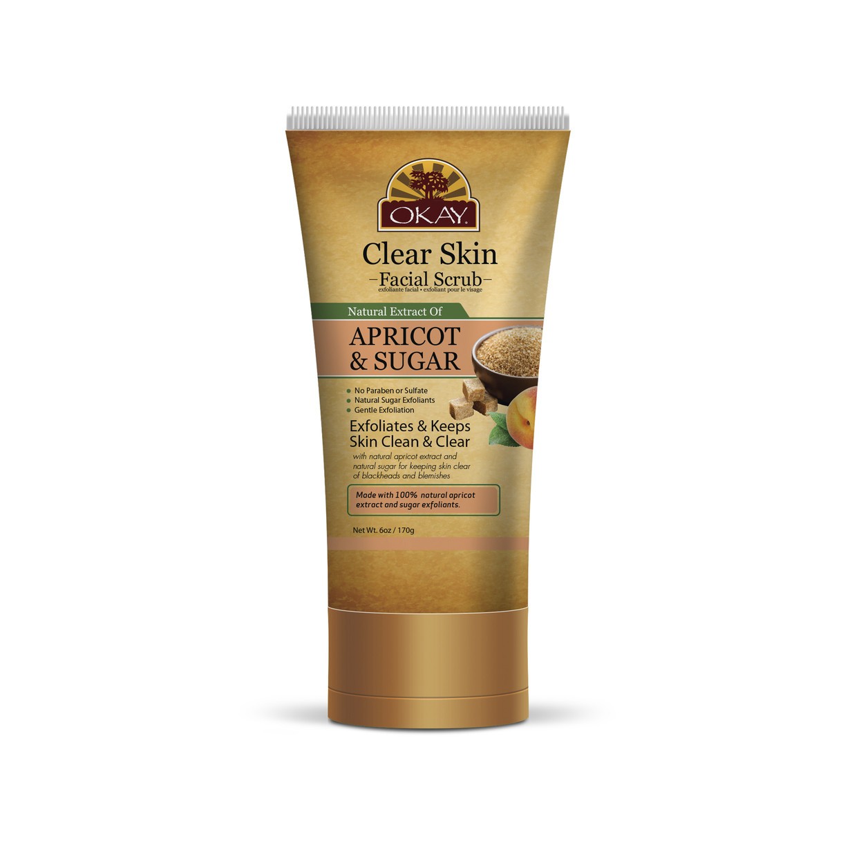 Okay Pure Cleaning Facial Scrub Apricot & Sugar 170g