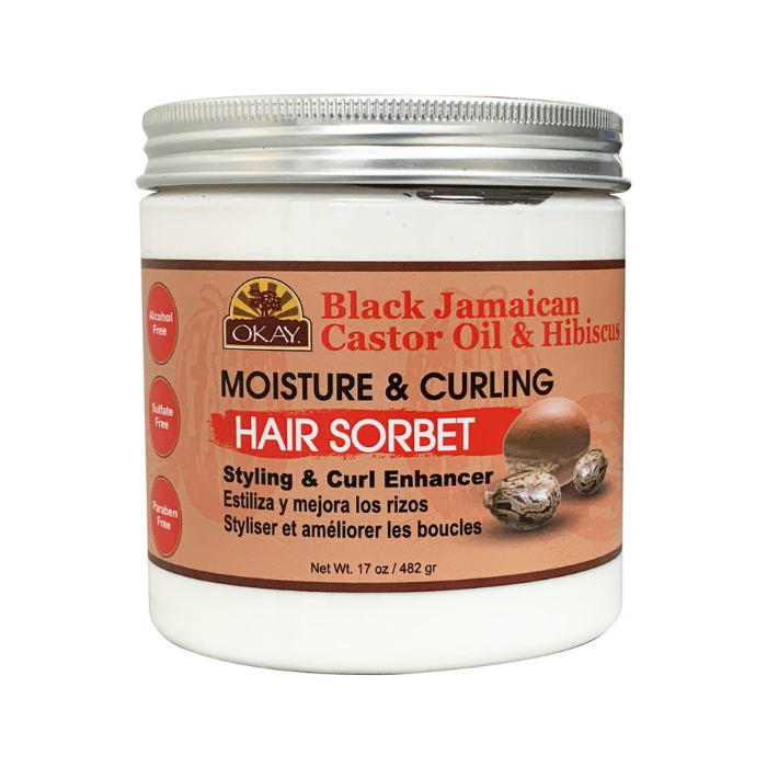 Okay Pure Black Jamaican Moisture Curling Sorbet 482g