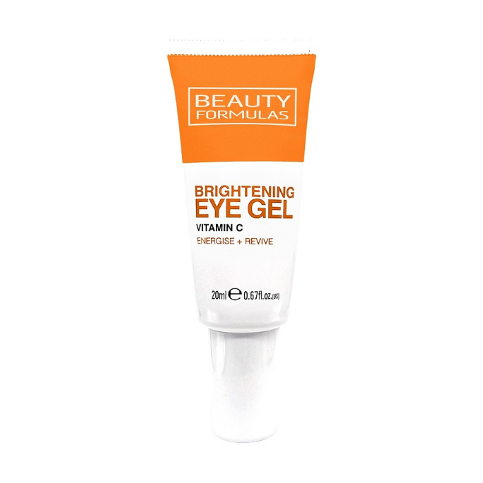 Beauty Formulas Brightening Eye Gel, Vitamin C, Aloe Vera & Spirulina for Revitalized, Energized Eyes - 20ml