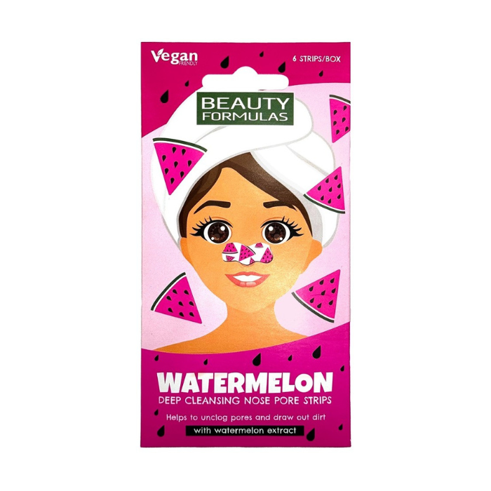 Beauty Formulas Nose Pore Deep Cleansing Blackhead Remover with Witch Hazel & Watermelon Extract – 6 Strips