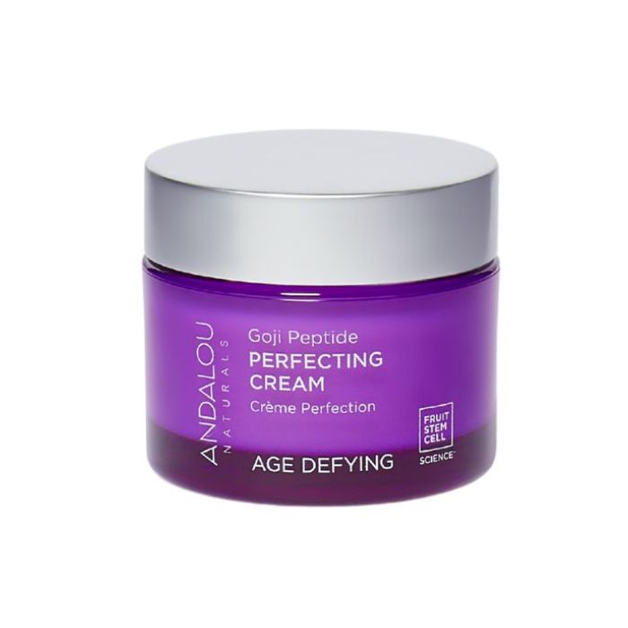 Andalou Age Defying Goji Peptide Perfecting Cream, Anti-Aging Firming and Smoothing Moisturizer, 50ml