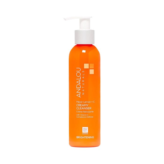 Andalou Brightening Meyer Lemon + C Creamy Cleanser, Illuminating Face Wash, 178ml